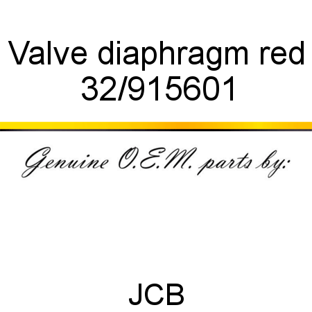 Valve, diaphragm, red 32/915601