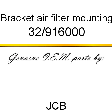 Bracket, air filter mounting 32/916000