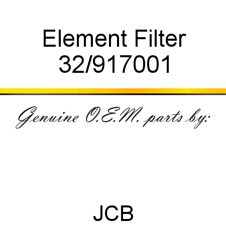 Element, Filter 32/917001