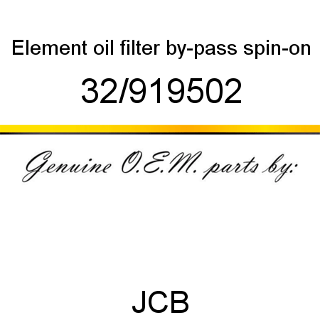 Element, oil filter, by-pass, spin-on 32/919502