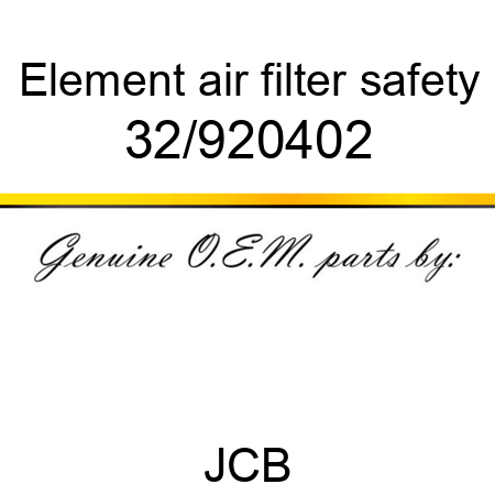 Element, air filter, safety 32/920402