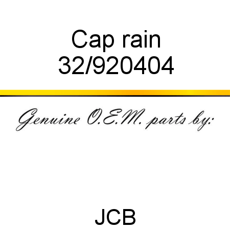 Cap, rain 32/920404