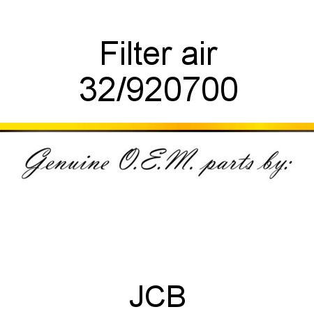 Filter, air 32/920700