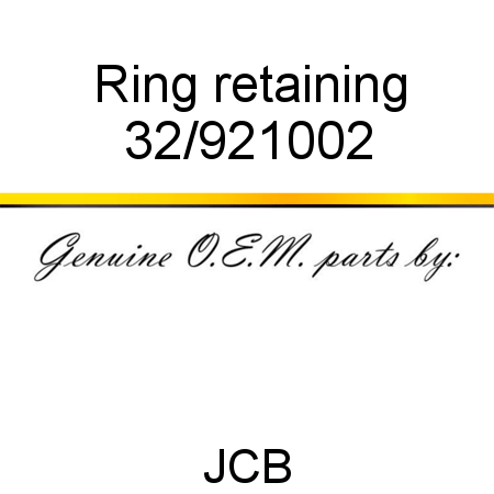 Ring, retaining 32/921002