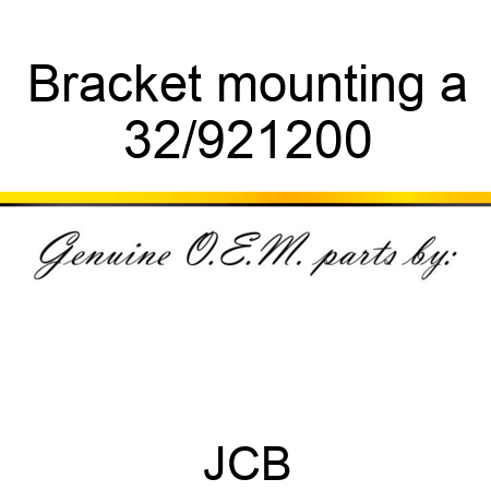 Bracket mounting a 32/921200