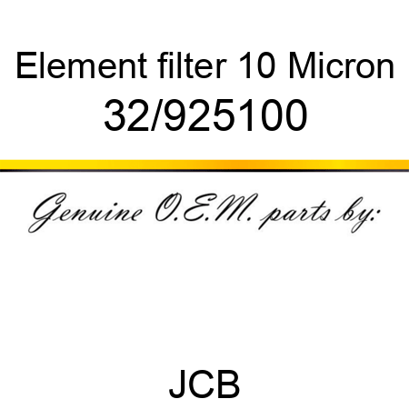 Element, filter 10 Micron 32/925100