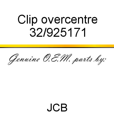 Clip, overcentre 32/925171
