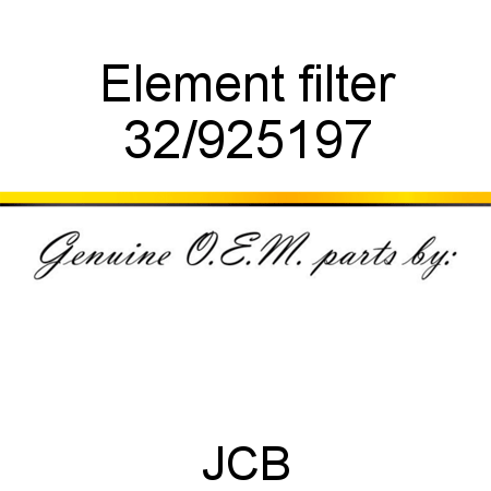 Element, filter 32/925197