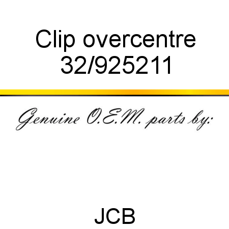 Clip, overcentre 32/925211