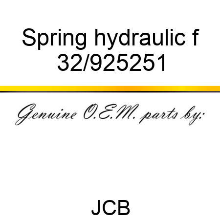 Spring hydraulic f 32/925251