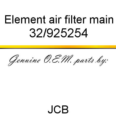 Element, air filter, main 32/925254