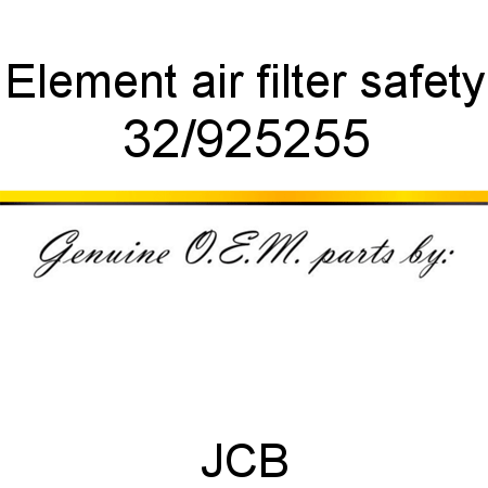 Element, air filter, safety 32/925255