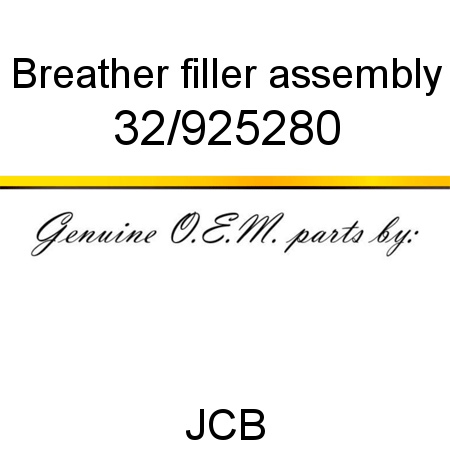 Breather, filler, assembly 32/925280