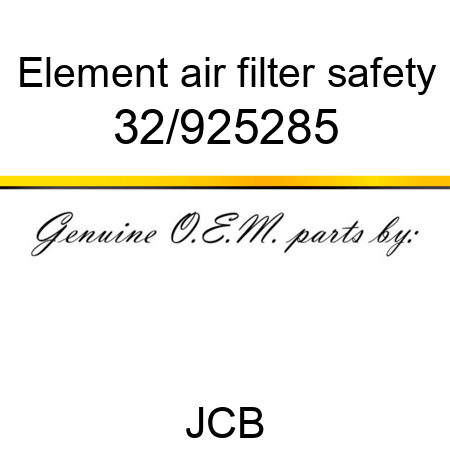 Element, air filter, safety 32/925285