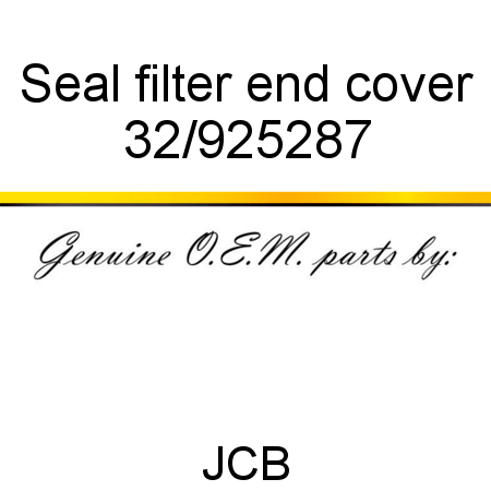 Seal, filter end cover 32/925287