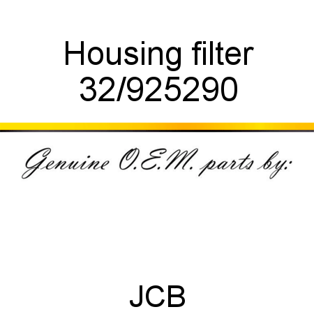 Housing, filter 32/925290