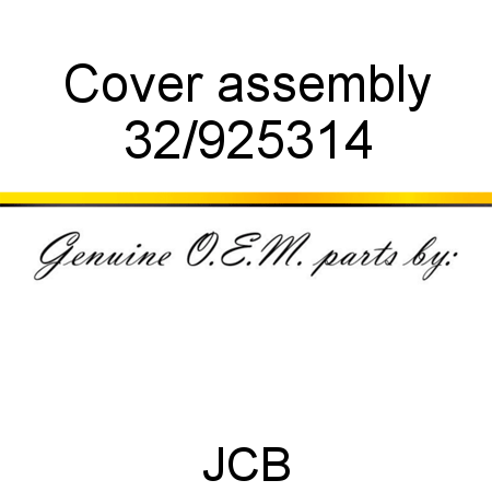 Cover, assembly 32/925314