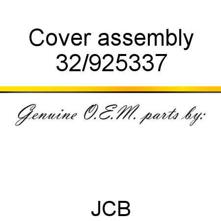 Cover, assembly 32/925337