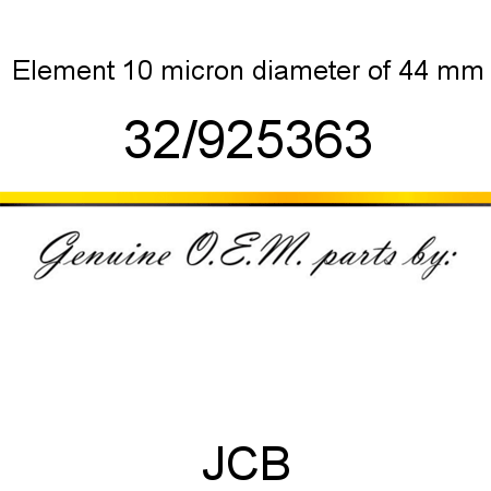 Element, 10 micron, diameter of 44 mm 32/925363