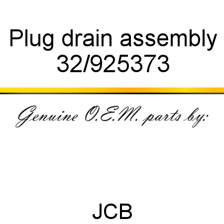 Plug, drain assembly 32/925373