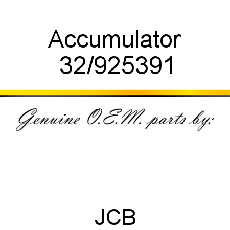 Accumulator 32/925391