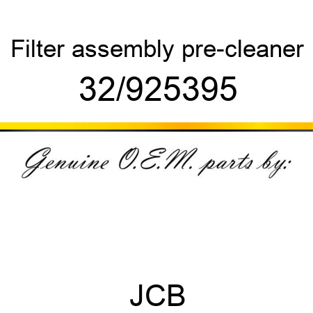 Filter, assembly, pre-cleaner 32/925395