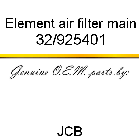 Element, air filter, main 32/925401