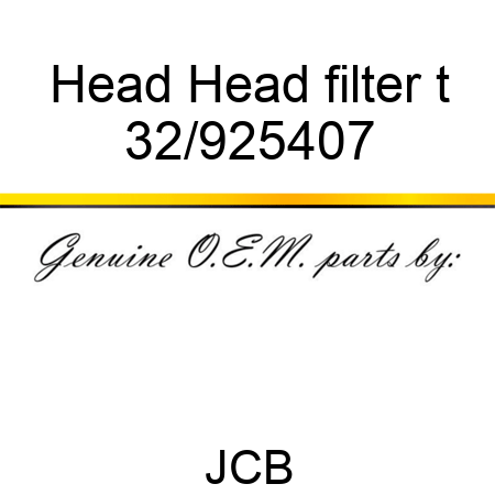 Head Head filter t 32/925407