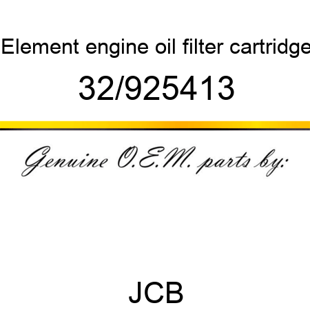 Element, engine oil filter, cartridge 32/925413