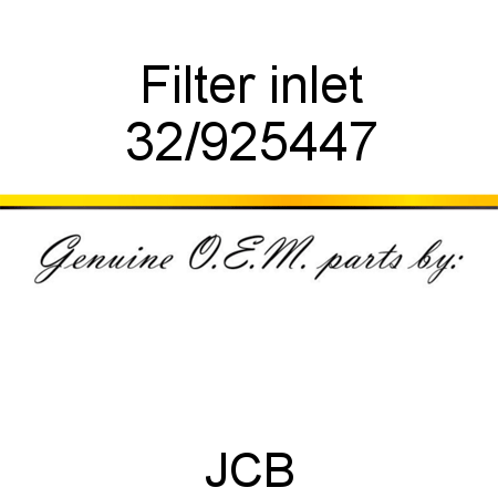 Filter, inlet 32/925447