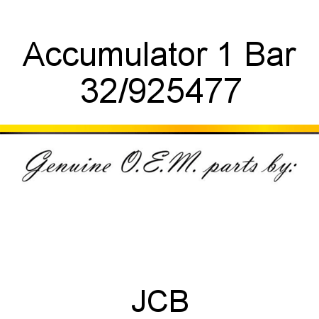 Accumulator, 1 Bar 32/925477