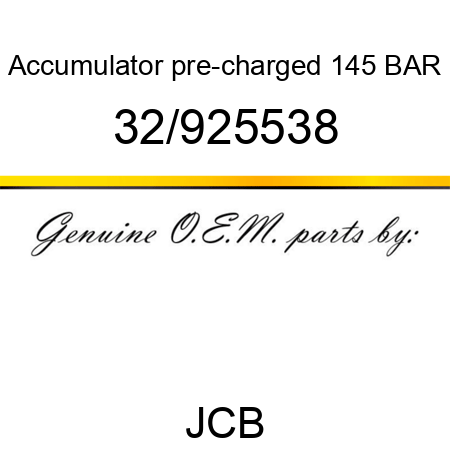 Accumulator, pre-charged, 145 BAR 32/925538