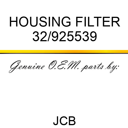 HOUSING FILTER 32/925539