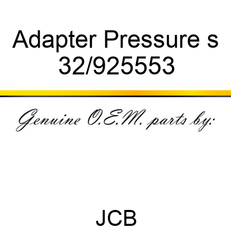 Adapter Pressure s 32/925553