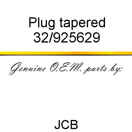 Plug, tapered 32/925629