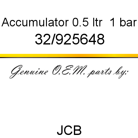 Accumulator, 0.5 ltr  1 bar 32/925648