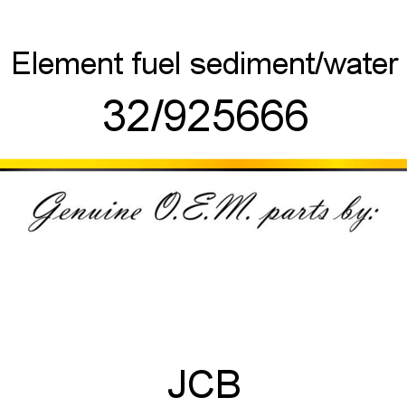 Element, fuel sediment/water 32/925666