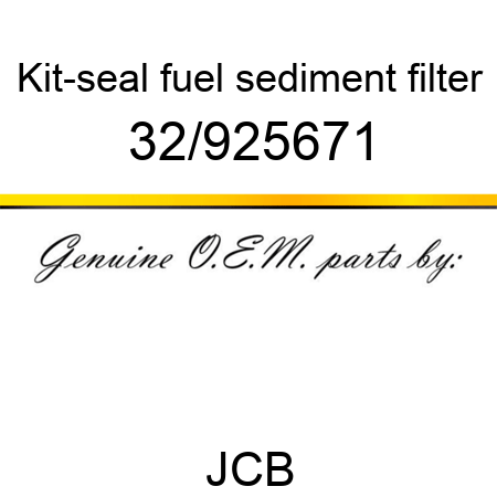 Kit-seal, fuel sediment filter 32/925671