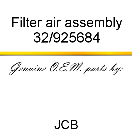 Filter, air, assembly 32/925684