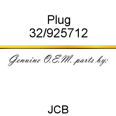 Plug 32/925712