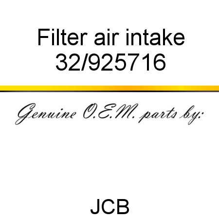 Filter, air intake 32/925716