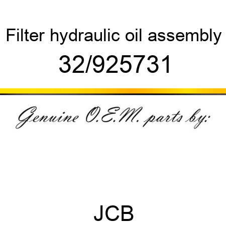 Filter, hydraulic oil, assembly 32/925731