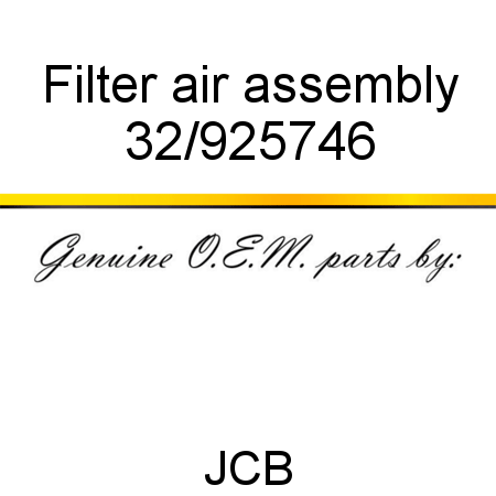 Filter, air, assembly 32/925746