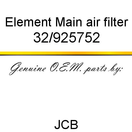 Element, Main, air filter 32/925752