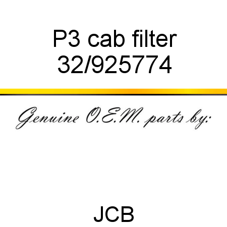 P3 cab filter 32/925774