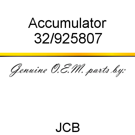 Accumulator 32/925807