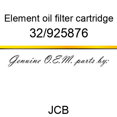 Element, oil filter, cartridge 32/925876
