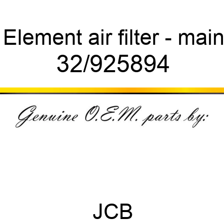 Element, air filter - main 32/925894