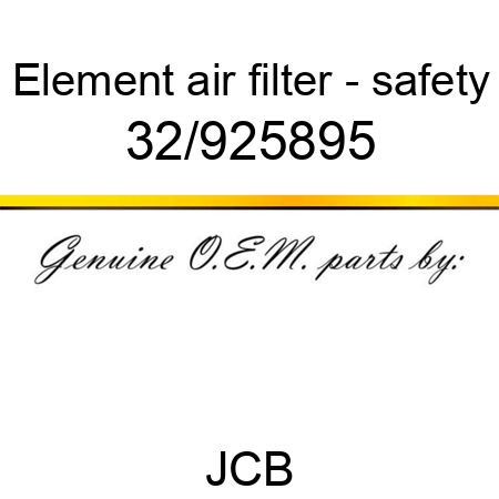 Element, air filter - safety 32/925895