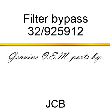 Filter bypass 32/925912